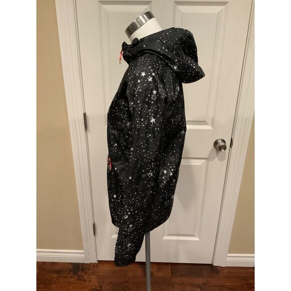 Super Dry Black Hooded Star Print Windbreaker, Lightweight Jacket, Size XS - Picture 6 of 8